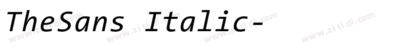 TheSans Italic字体转换